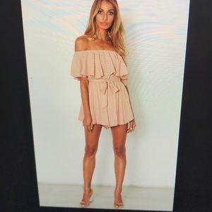 White fox Boutique off the shoulder romper